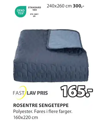 JYSK Rosentre sengeteppe tilbud