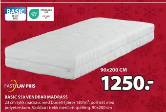 JYSK Basic s50 vendbar madrass tilbud