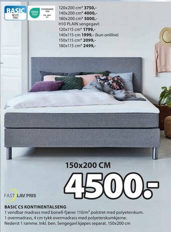 JYSK Basic c5 kontinentalseng tilbud