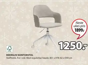 JYSK Reerslev kontorstol tilbud