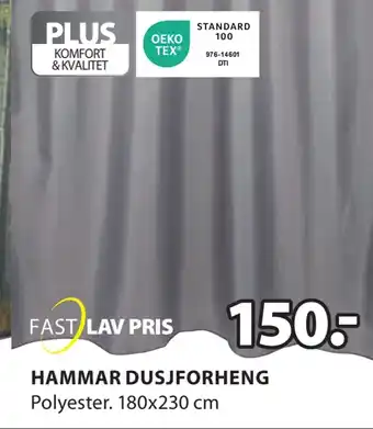JYSK Hammar dusjforheng tilbud
