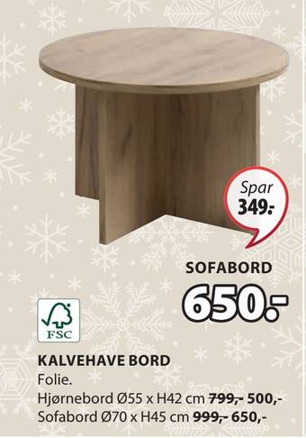 JYSK Kalvehave bord tilbud