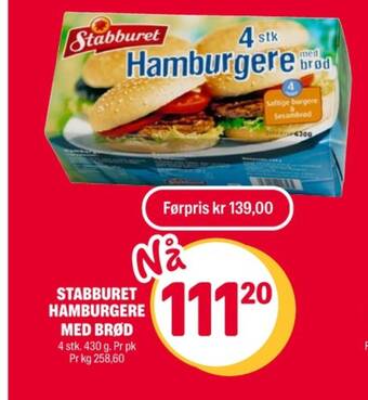 Coop Extra Stabburet hamburger tilbud