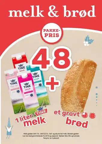 Coop Marked Tine melk & brød tilbud