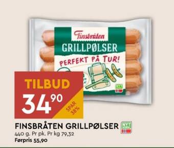 Coop Mega Finsbråten grillpølser tilbud