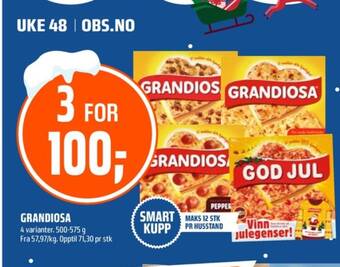 Coop Obs Grandiosa pizza tilbud