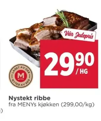 Meny Nystekt ribbe tilbud