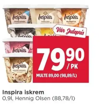 Meny Inspira iskrem tilbud