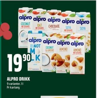 Coop Obs Alpro soyadrikk tilbud