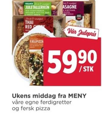 Meny Ukens middag fra MENY tilbud