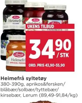 Meny Heimefrå syltetøy tilbud