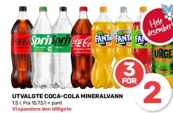 Matkroken UTVALGTE COCA-COLA MINERALVANN tilbud