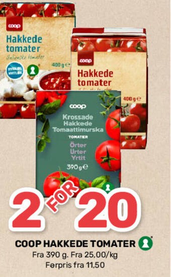 Matkroken COOP HAKKEDE TOMATER tilbud