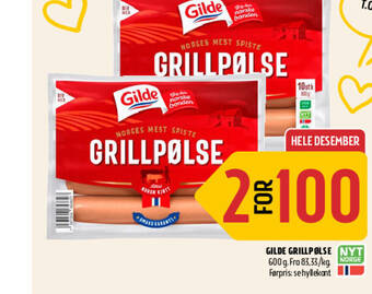 Coop Prix GILDE GRILLPØLSE tilbud