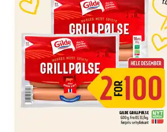 Coop Prix GILDE GRILLPØLSE tilbud