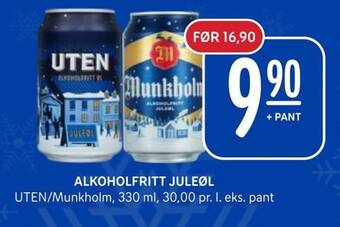 Rema 1000 ALKOHOLFRITT JULEØL UTEN/Munkholm tilbud
