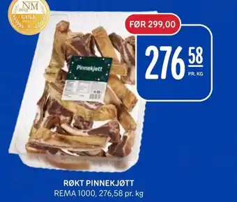 Rema 1000 RØKT PINNEKJØTT REMA 1000 tilbud