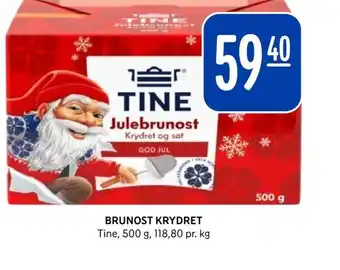 Rema 1000 BRUNOST KRYDRET Tine tilbud