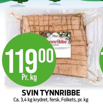 Kiwi SVIN TYNNRIBBE Folkets tilbud