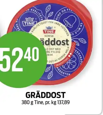 Kiwi GRÄDDOST 380 g Tine tilbud