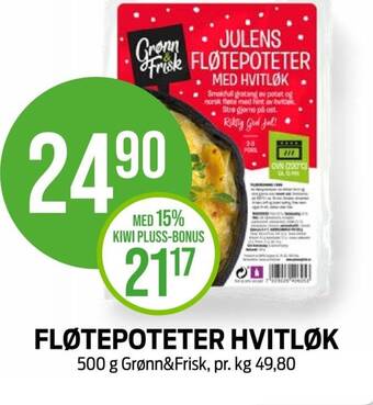 Kiwi FLØTEPOTETER HVITLØK 500 g Grønn&Frisk tilbud