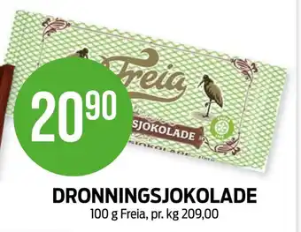 Kiwi DRONNINGSJOKOLADE 100 g Freia tilbud