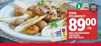 Meny FERSK KYLLINGFILET tilbud