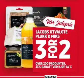 Meny JACOBS UTVALGTE PLUKK & MIKS tilbud