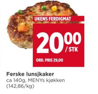Meny Ferske lunsjkaker tilbud
