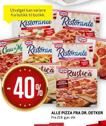 Bunnpris ALLE PIZZA FRA DR. OETKER tilbud