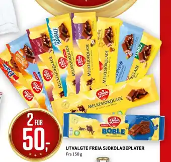 Bunnpris UTVALGTE FREIA SJOKOLADEPLATER tilbud