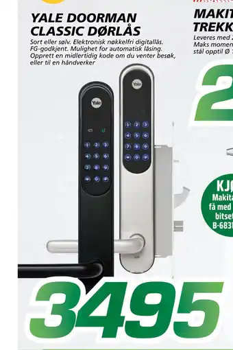 Coop Byggmix Yale doorman classic dørlås tilbud