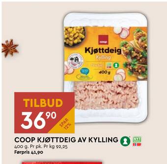 Coop Mega Coop kjøttdeig av kylling tilbud