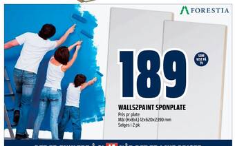 Obs Bygg Walls2paint sponplate tilbud