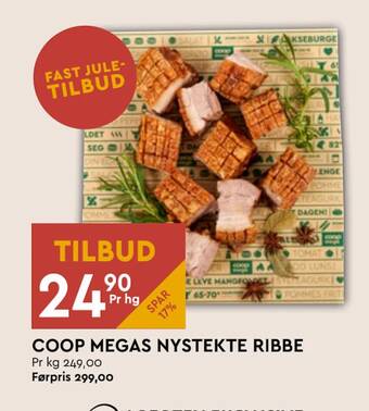 Coop Mega Coop megas nystekte ribbe tilbud
