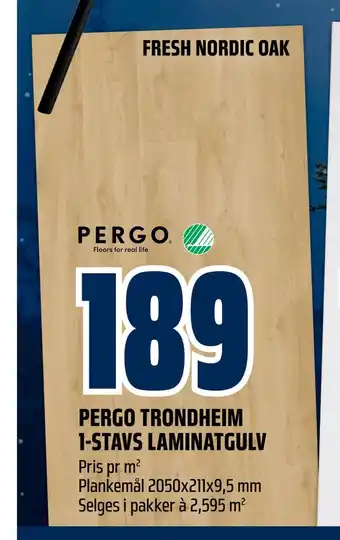 Obs Bygg Pergo trondheim 1-stavs laminatgulv tilbud
