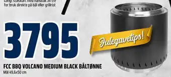 Obs Bygg Fcc bbq volcano medium black båltønne tilbud