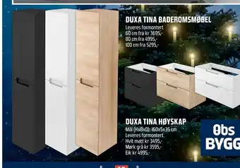 Obs Bygg Duxa tina baderomsmøbel tilbud