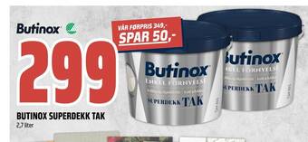 Obs Bygg Butinox superdekk tak tilbud