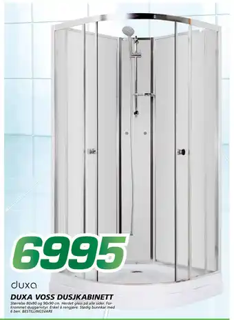 Coop Byggmix Duxa voss dusj kabinett tilbud
