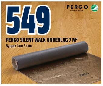 Obs Bygg Pergo silent walk underlag 7 m2 tilbud