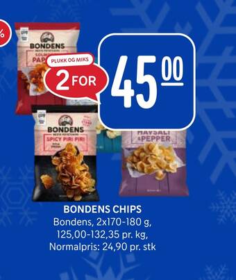 Rema 1000 Bondens chips tilbud