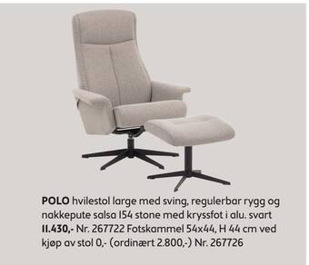 Bohus Polo hvilestol tilbud