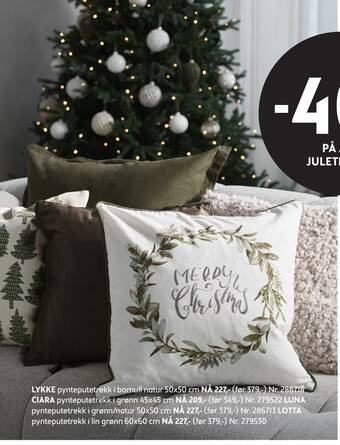 Bohus 40% på all juletekstil tilbud