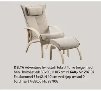 Bohus Delta adventure hvilestol tilbud