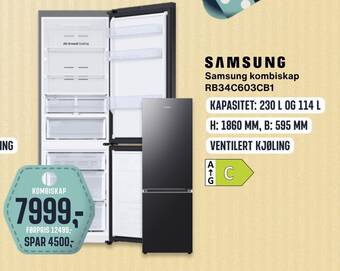 Skousen Samsung kombiskap rb34c603cb1 tilbud
