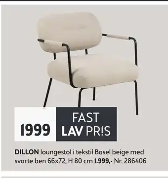 Bohus Dillon loungestol tilbud