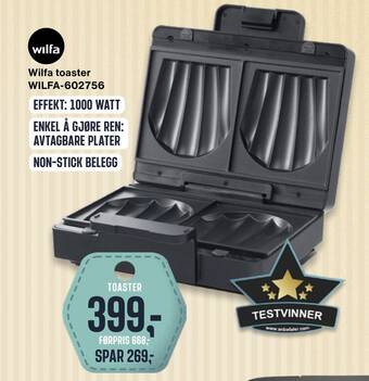 Skousen Wilfa toaster wilfa-602756 tilbud