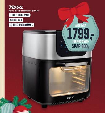 Skousen Nova airfryer nova-188410 tilbud