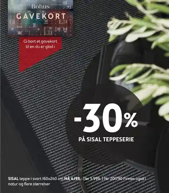 Bohus Sisal teppe tilbud